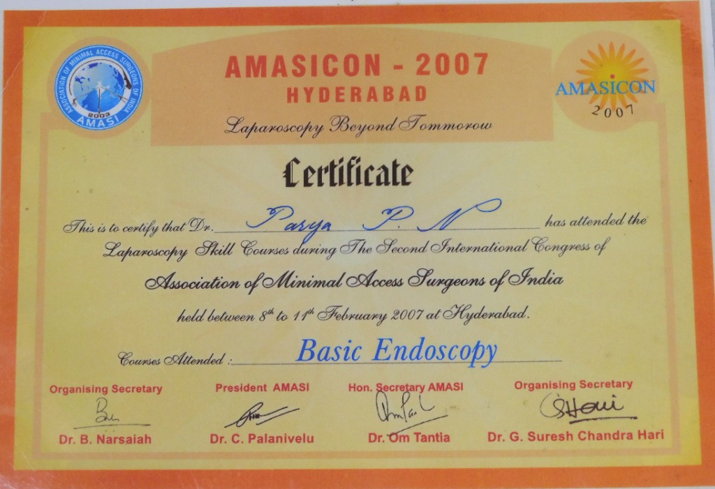 AMASICON Certificate